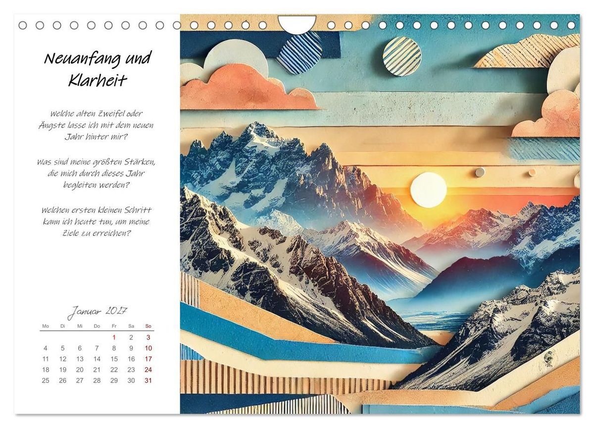 Weitere Ansicht: Dein Jahr der Stärke - Reflexionskalender für mehr Selbstbewusstsein (Wandkalender 2027 DIN A4 quer), CALVENDO Monatskalender | Fred Schimak, Calvendo