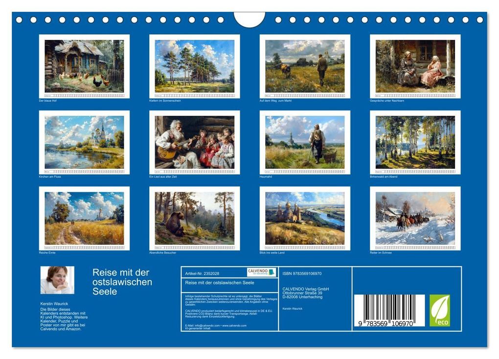 Weitere Ansicht: Reise mit der ostslawischen Seele (Wandkalender 2027 DIN A4 quer), CALVENDO Monatskalender | Kerstin Waurick, Calvendo