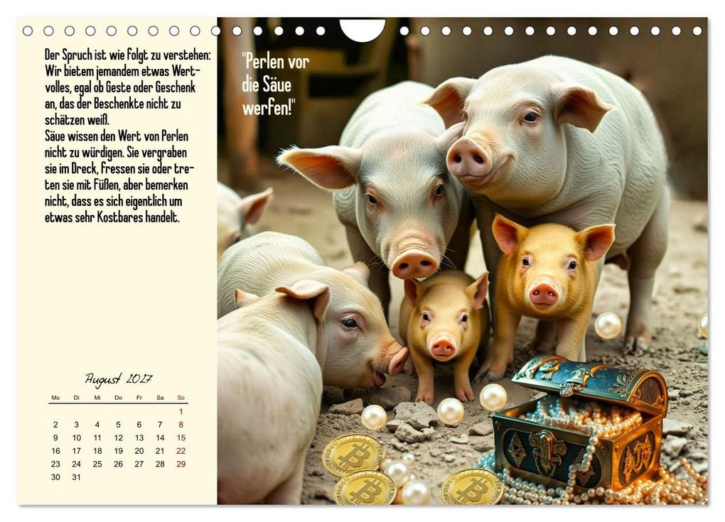 Weitere Ansicht: Illustrierte deutsche Redewendungen mit ihrer Bedeutung (Wandkalender 2027 DIN A4 quer), CALVENDO Monatskalender | Claudia Kleemann, Calvendo