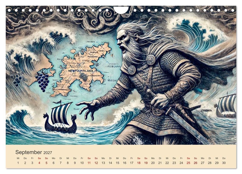 Weitere Ansicht: Die Wikingerzeit - Helden, Könige und Entdeckungen (Wandkalender 2027 DIN A4 quer), CALVENDO Monatskalender | Anja Frost, Calvendo