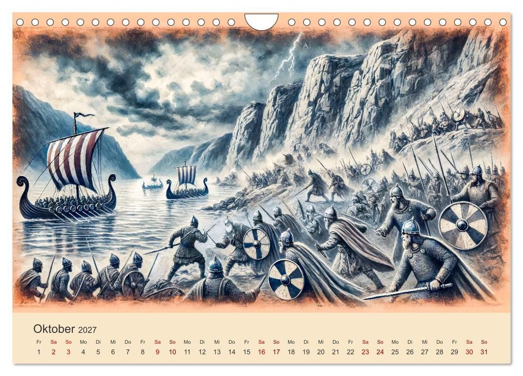Weitere Ansicht: Die Wikingerzeit - Helden, Könige und Entdeckungen (Wandkalender 2027 DIN A4 quer), CALVENDO Monatskalender | Anja Frost, Calvendo