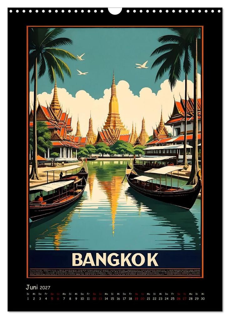 Weitere Ansicht: City Travel Poster - nostalgische Städtereise um die Welt (Wandkalender 2027 DIN A3 hoch), CALVENDO Monatskalender | Renate Utz, Calvendo