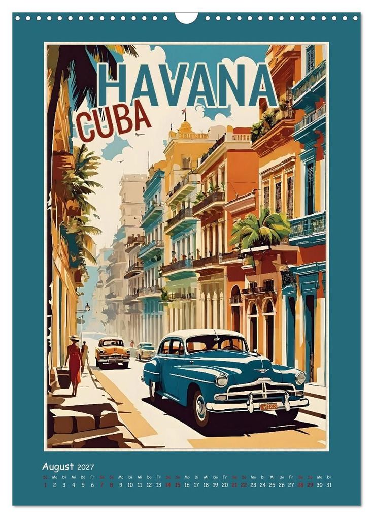 Weitere Ansicht: City Travel Poster - nostalgische Städtereise um die Welt (Wandkalender 2027 DIN A3 hoch), CALVENDO Monatskalender | Renate Utz, Calvendo
