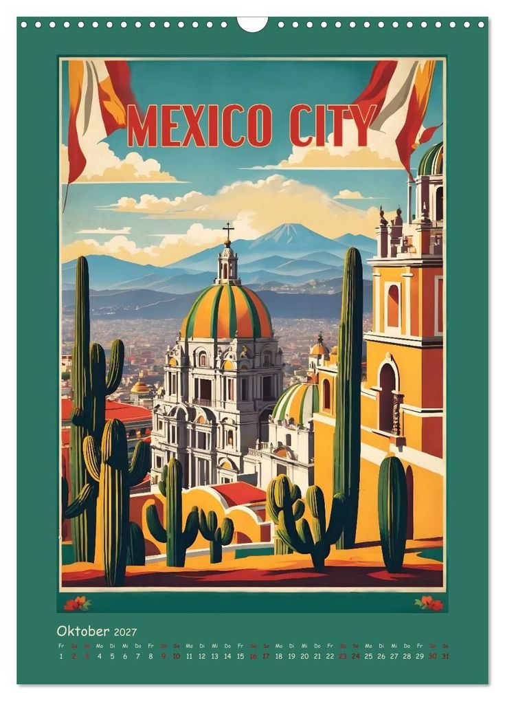 Weitere Ansicht: City Travel Poster - nostalgische Städtereise um die Welt (Wandkalender 2027 DIN A3 hoch), CALVENDO Monatskalender | Renate Utz, Calvendo