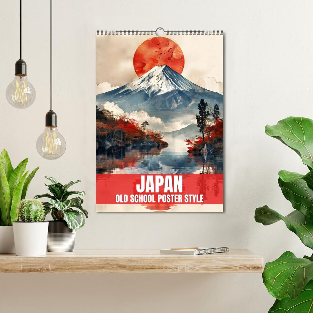Weitere Ansicht: Japan - Old School Poster Style (Wandkalender 2027 DIN A3 hoch), CALVENDO Monatskalender | Val Thoermer, Calvendo