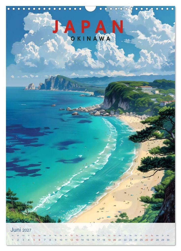 Weitere Ansicht: Japan - Old School Poster Style (Wandkalender 2027 DIN A3 hoch), CALVENDO Monatskalender | Val Thoermer, Calvendo