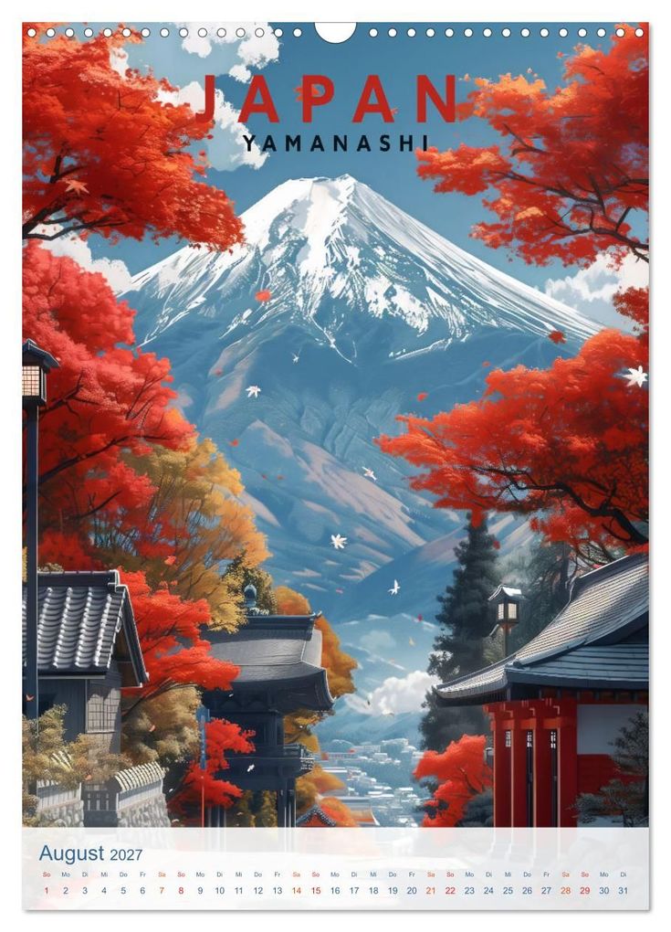 Weitere Ansicht: Japan - Old School Poster Style (Wandkalender 2027 DIN A3 hoch), CALVENDO Monatskalender | Val Thoermer, Calvendo