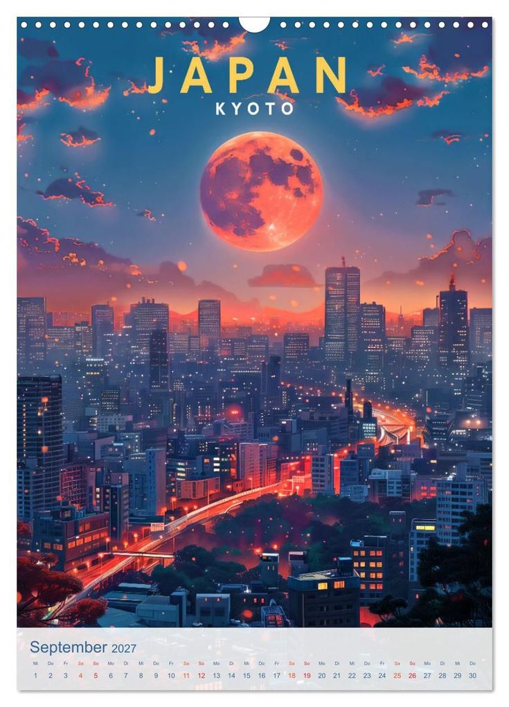 Weitere Ansicht: Japan - Old School Poster Style (Wandkalender 2027 DIN A3 hoch), CALVENDO Monatskalender | Val Thoermer, Calvendo
