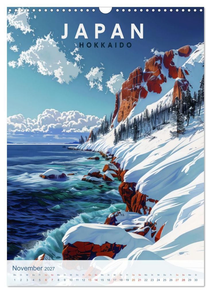 Weitere Ansicht: Japan - Old School Poster Style (Wandkalender 2027 DIN A3 hoch), CALVENDO Monatskalender | Val Thoermer, Calvendo