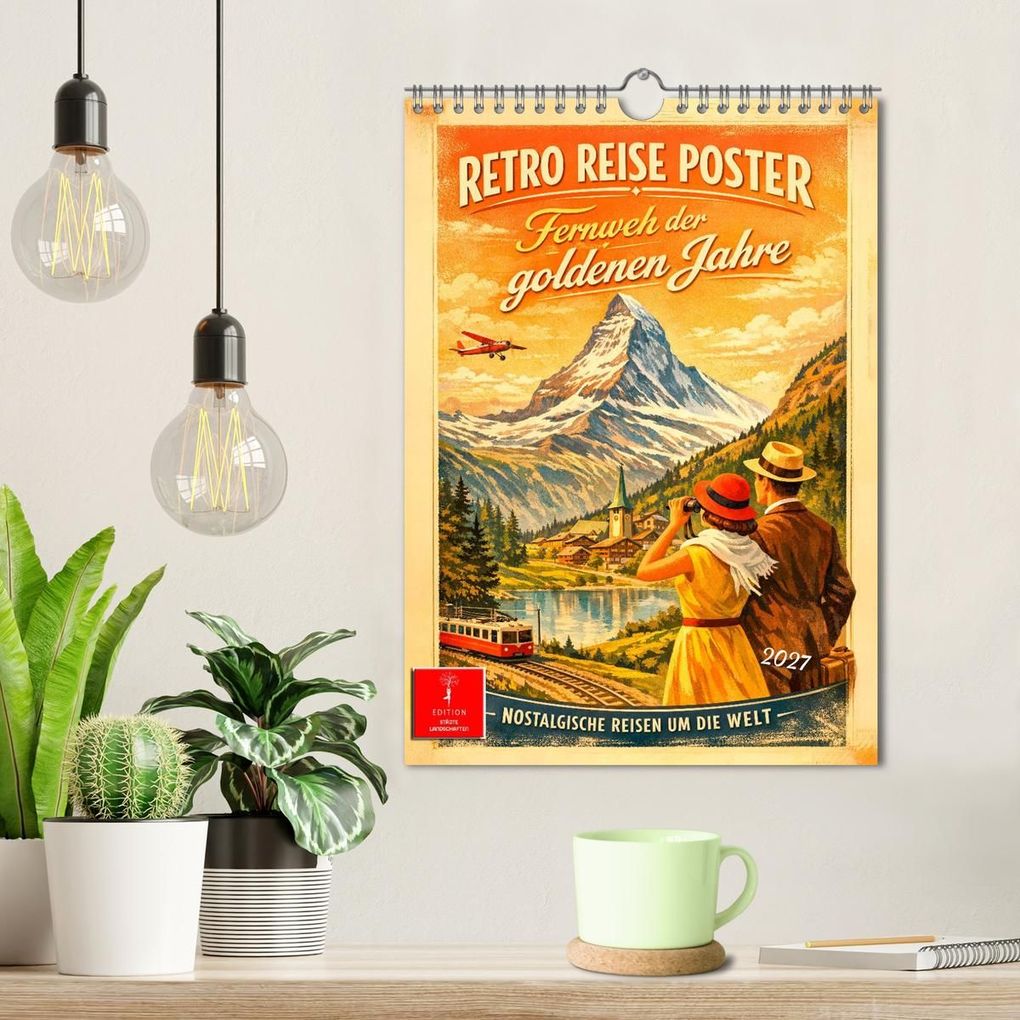 Weitere Ansicht: Retro Reise Poster - Fernweh der goldenen Jahre (Wandkalender 2027 DIN A4 hoch), CALVENDO Monatskalender | Meike und Peter Roder, Calvendo
