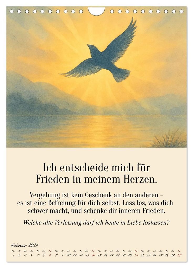 Weitere Ansicht: 12 Schlüssel zur inneren Freiheit - Ein Jahr für dein inneres Zuhause - liebevoll, mutig, echt. (Wandkalender 2027 DIN A4 hoch), CALVENDO Monatskalender | Fred Schimak, Calvendo