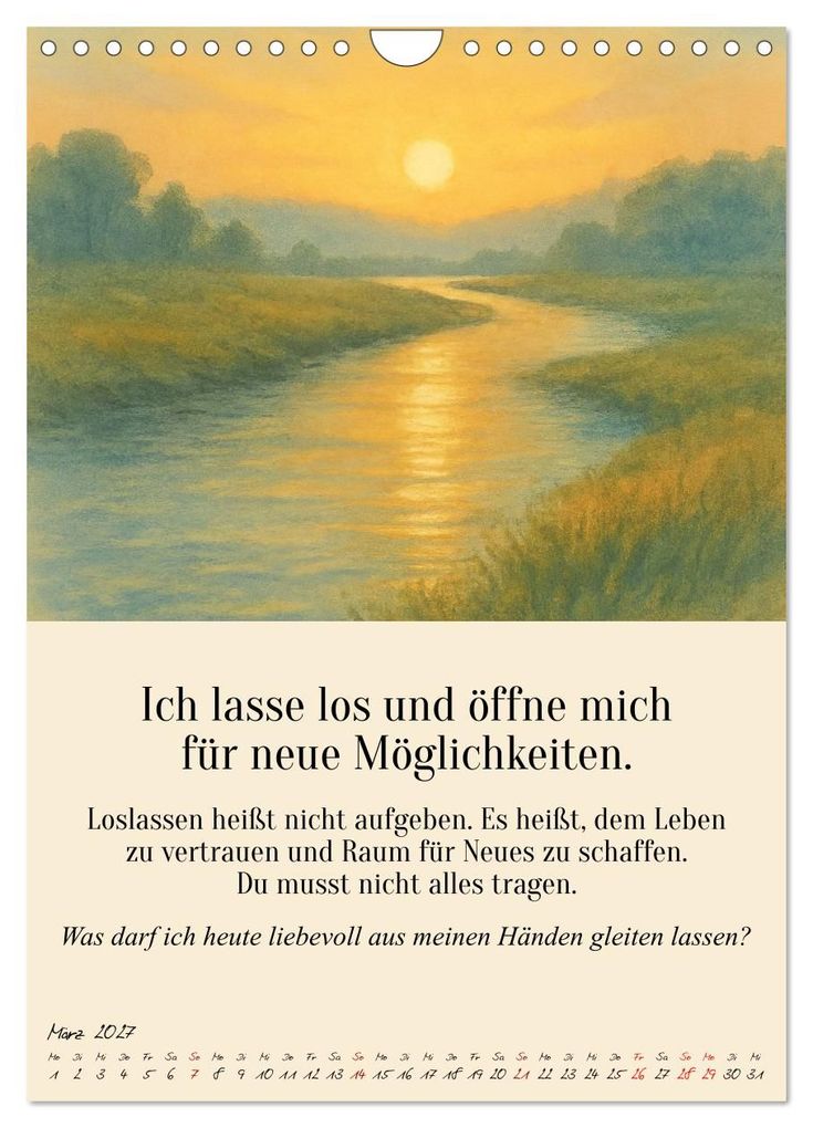 Weitere Ansicht: 12 Schlüssel zur inneren Freiheit - Ein Jahr für dein inneres Zuhause - liebevoll, mutig, echt. (Wandkalender 2027 DIN A4 hoch), CALVENDO Monatskalender | Fred Schimak, Calvendo