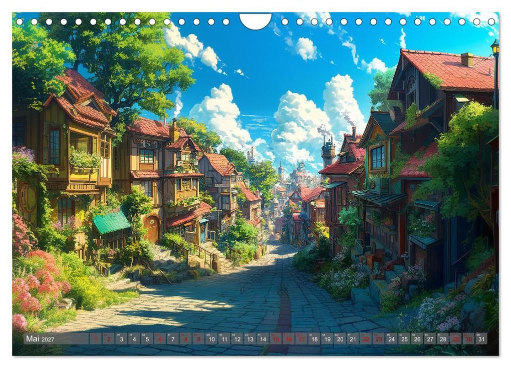 Weitere Ansicht: Spaziergang durch Anime Welten (Wandkalender 2027 DIN A4 quer), CALVENDO Monatskalender | Kerstin Waurick, Calvendo