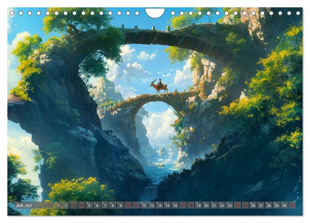 Weitere Ansicht: Spaziergang durch Anime Welten (Wandkalender 2027 DIN A4 quer), CALVENDO Monatskalender | Kerstin Waurick, Calvendo