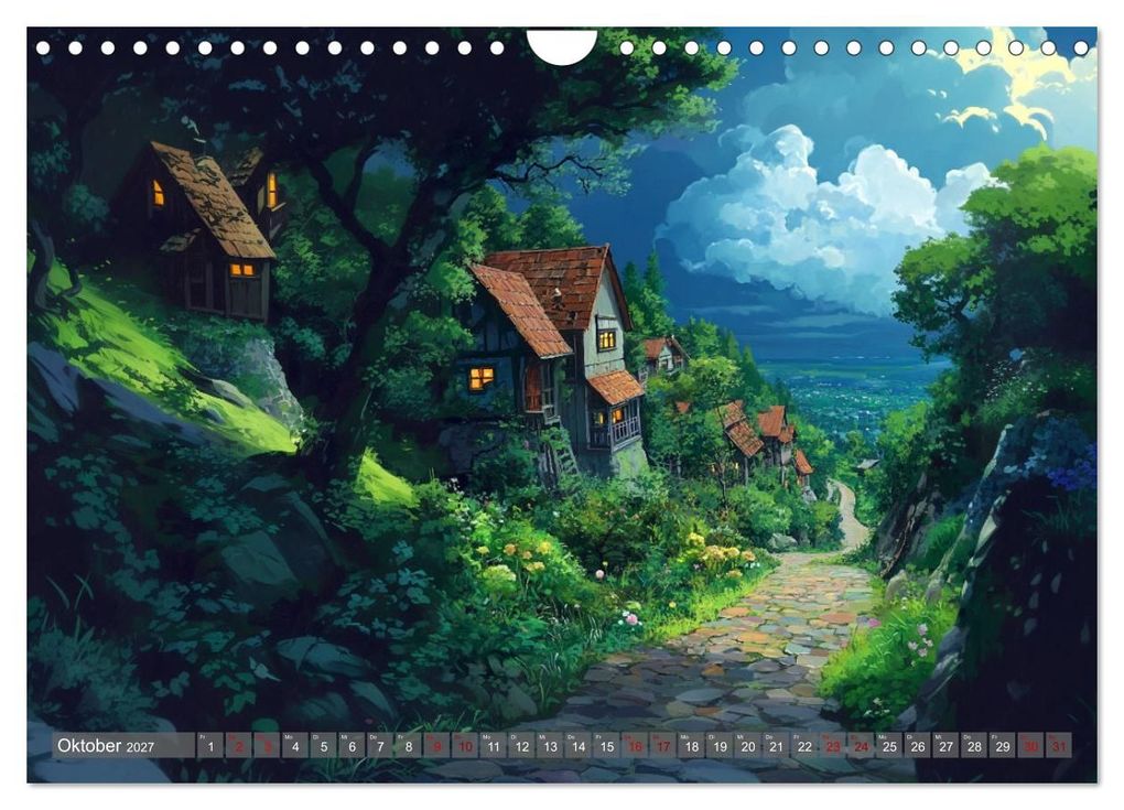 Weitere Ansicht: Spaziergang durch Anime Welten (Wandkalender 2027 DIN A4 quer), CALVENDO Monatskalender | Kerstin Waurick, Calvendo