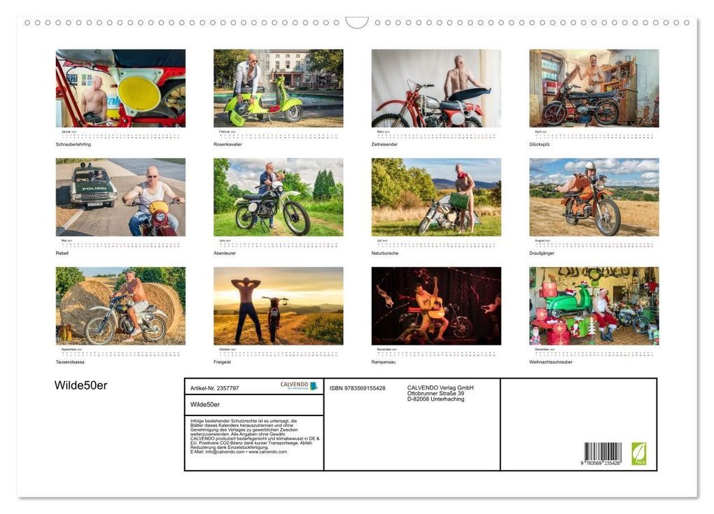 Weitere Ansicht: Wilde50er (Wandkalender 2027 DIN A2 quer), CALVENDO Monatskalender | Frank Kremer & Richard Kiefer, Calvendo