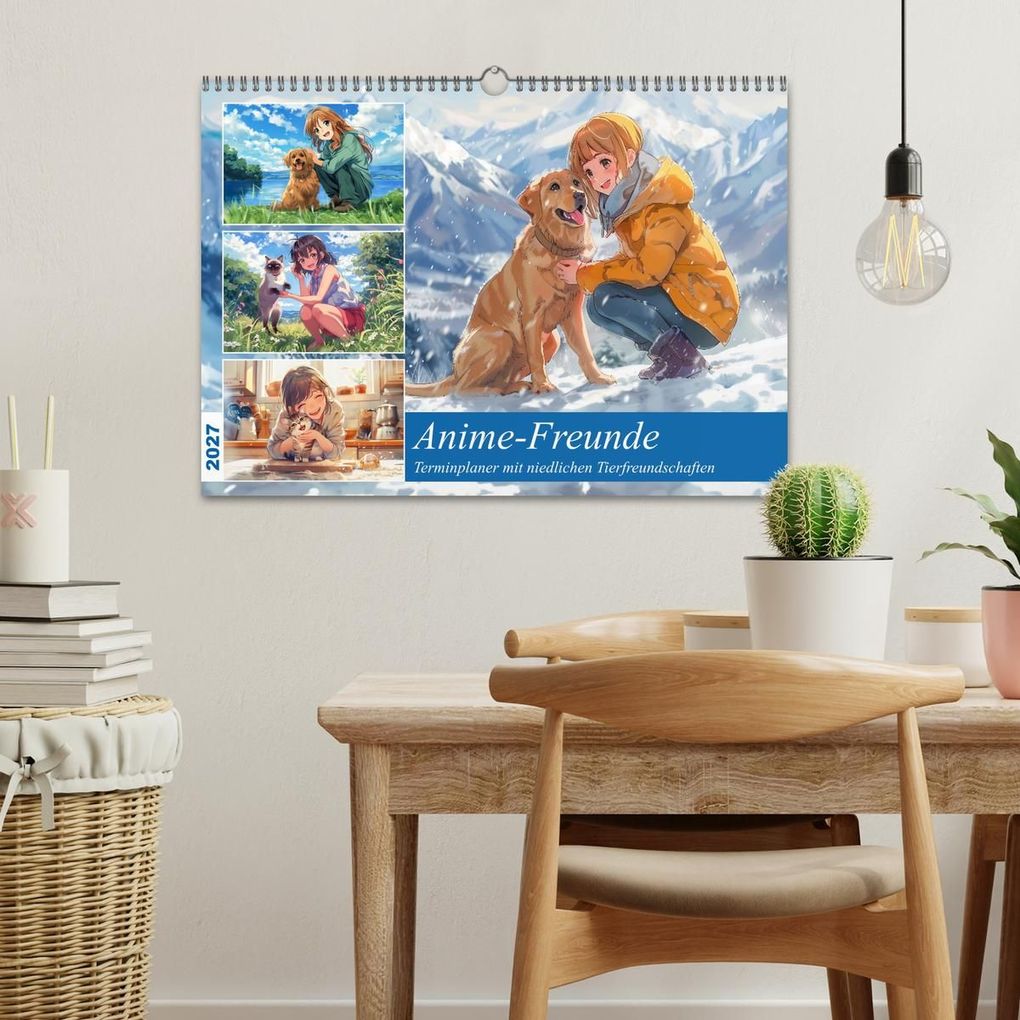 Weitere Ansicht: Anime-Freunde - Terminplaner mit niedlichen Tierfreundschaften (Wandkalender 2027 DIN A3 quer), CALVENDO Monatskalender | Anja Frost, Calvendo