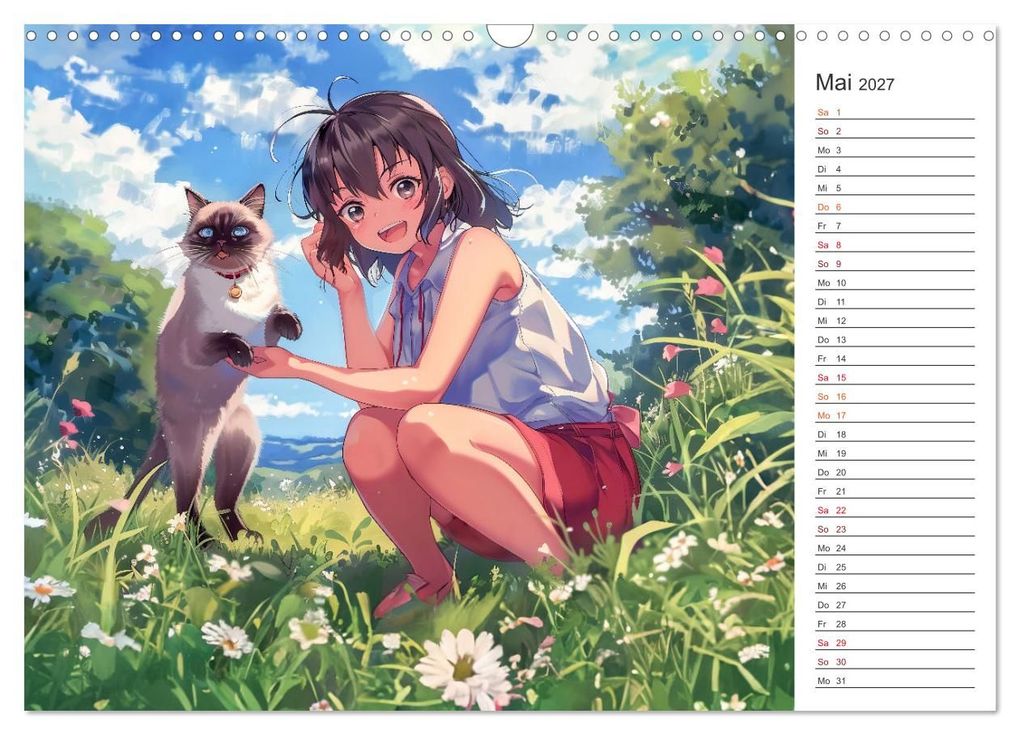 Weitere Ansicht: Anime-Freunde - Terminplaner mit niedlichen Tierfreundschaften (Wandkalender 2027 DIN A3 quer), CALVENDO Monatskalender | Anja Frost, Calvendo