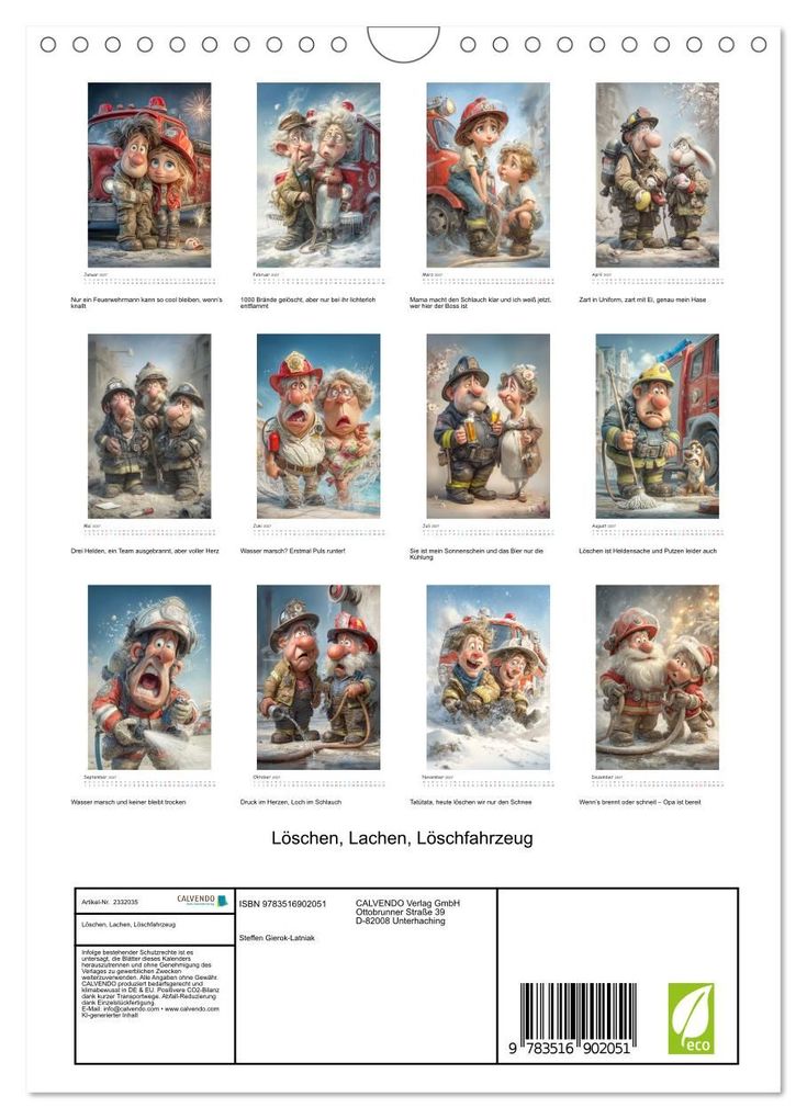 Weitere Ansicht: Löschen, Lachen, Löschfahrzeug (Wandkalender 2027 DIN A4 hoch), CALVENDO Monatskalender | Steffen Gierok-Latniak, Calvendo