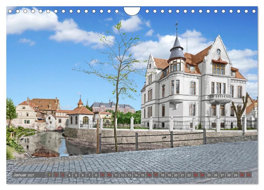 Weitere Ansicht: Historisches Aschersleben um 1900 - Kolorierte Schwarzweißfotos (Wandkalender 2027 DIN A4 quer), CALVENDO Monatskalender | André Tetsch, Calvendo
