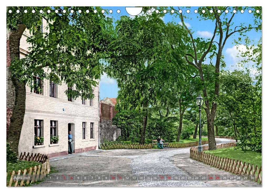 Weitere Ansicht: Historisches Aschersleben um 1900 - Kolorierte Schwarzweißfotos (Wandkalender 2027 DIN A4 quer), CALVENDO Monatskalender | André Tetsch, Calvendo