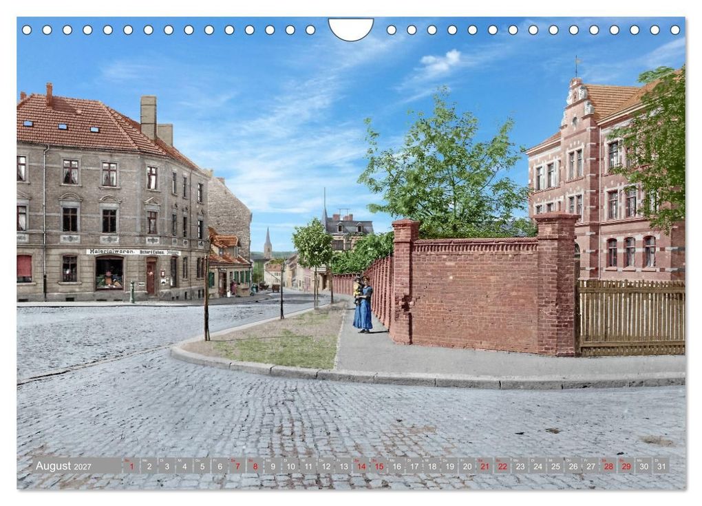 Weitere Ansicht: Historisches Aschersleben um 1900 - Kolorierte Schwarzweißfotos (Wandkalender 2027 DIN A4 quer), CALVENDO Monatskalender | André Tetsch, Calvendo