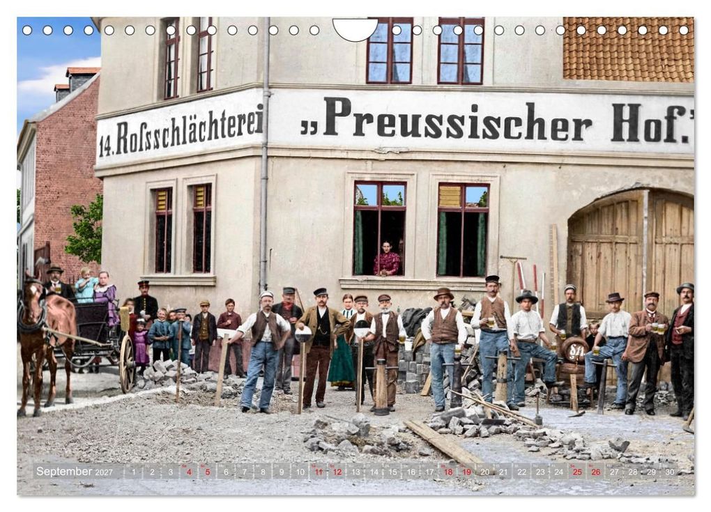 Weitere Ansicht: Historisches Aschersleben um 1900 - Kolorierte Schwarzweißfotos (Wandkalender 2027 DIN A4 quer), CALVENDO Monatskalender | André Tetsch, Calvendo