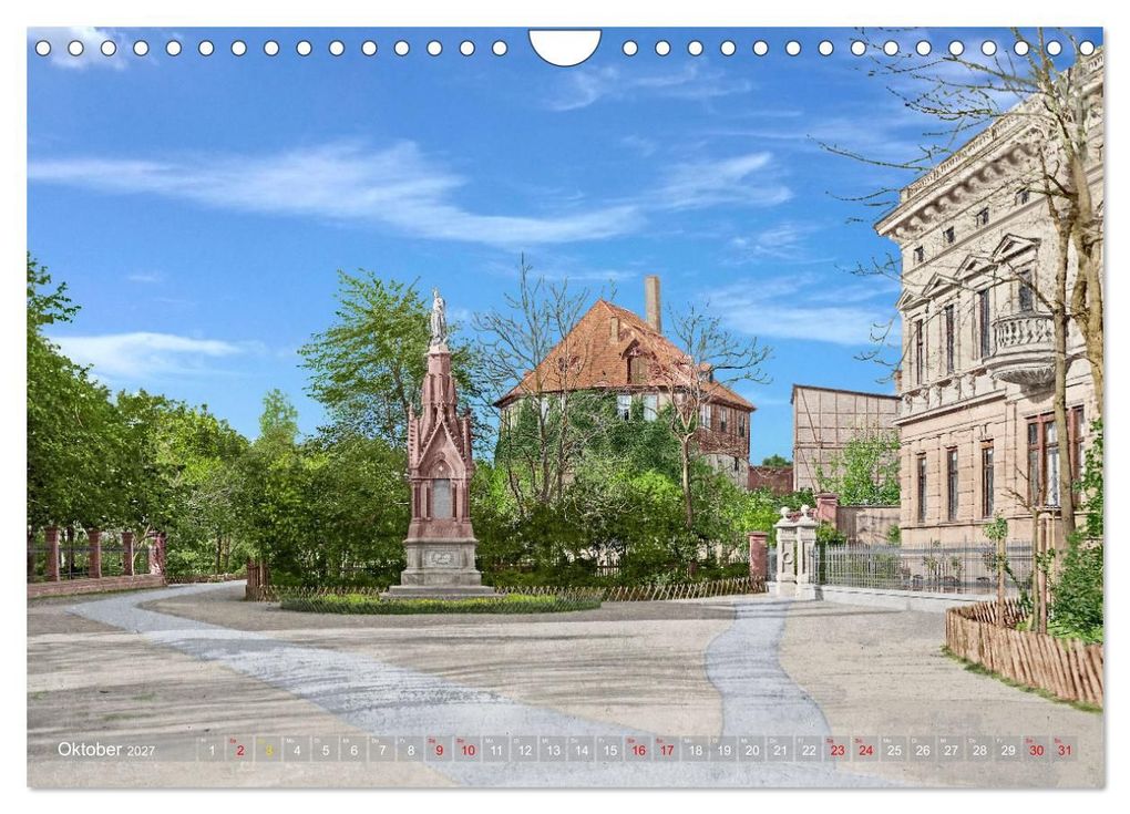 Weitere Ansicht: Historisches Aschersleben um 1900 - Kolorierte Schwarzweißfotos (Wandkalender 2027 DIN A4 quer), CALVENDO Monatskalender | André Tetsch, Calvendo
