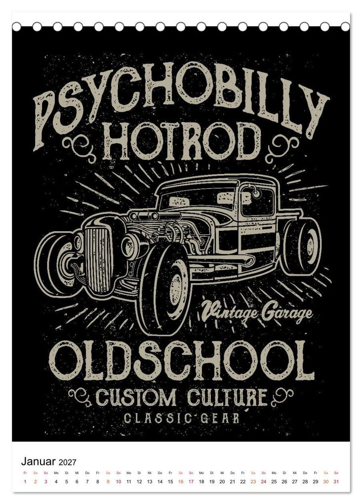 Weitere Ansicht: Automobile - nostalgische Poster (Tischkalender 2027 DIN A5 hoch), CALVENDO Monatskalender | Peter Roder, Calvendo
