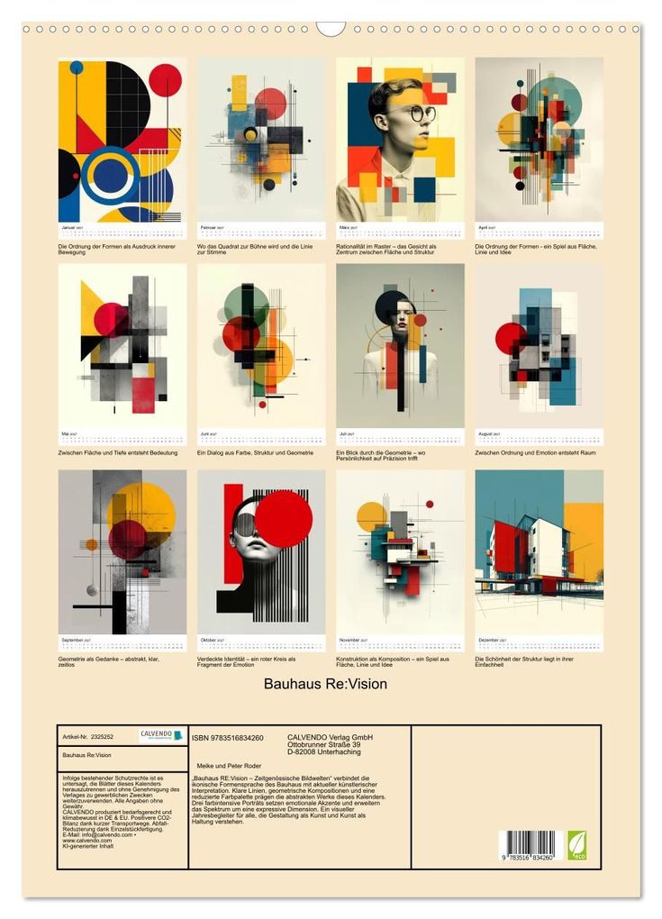 Weitere Ansicht: Bauhaus Re:Vision (Wandkalender 2027 DIN A2 hoch), CALVENDO Monatskalender | Meike und Peter Roder, Calvendo