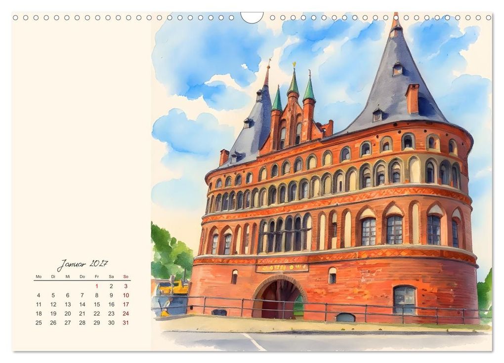 Weitere Ansicht: Historische Hansestadt Lübeck (Wandkalender 2027 DIN A3 quer), CALVENDO Monatskalender | Calvendo