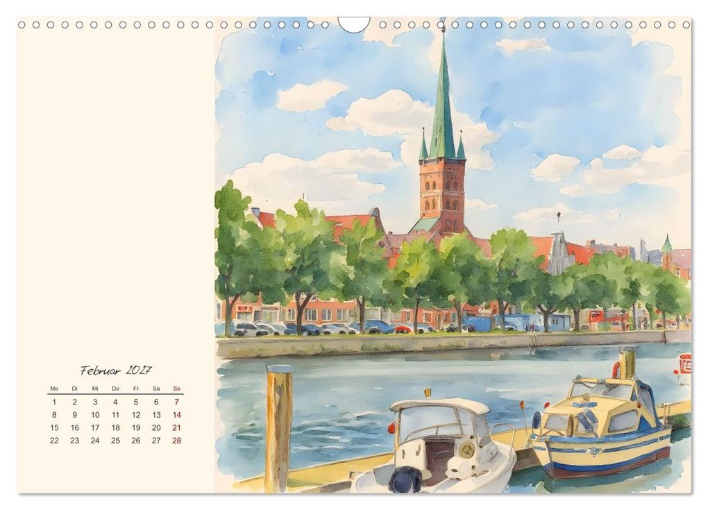 Weitere Ansicht: Historische Hansestadt Lübeck (Wandkalender 2027 DIN A3 quer), CALVENDO Monatskalender | Calvendo