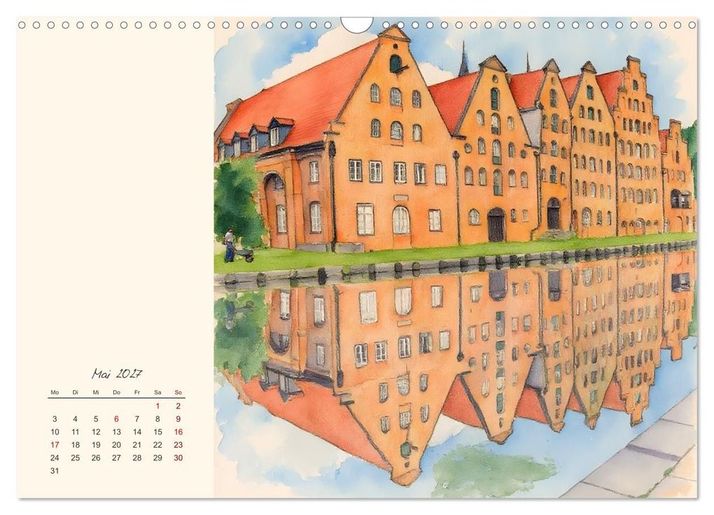 Weitere Ansicht: Historische Hansestadt Lübeck (Wandkalender 2027 DIN A3 quer), CALVENDO Monatskalender | Calvendo
