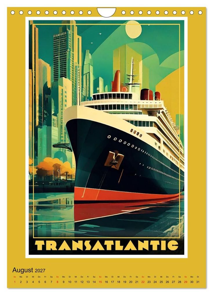 Weitere Ansicht: Art-Déco Vintage-Poster (Wandkalender 2027 DIN A4 hoch), CALVENDO Monatskalender | Werner Braun, Calvendo