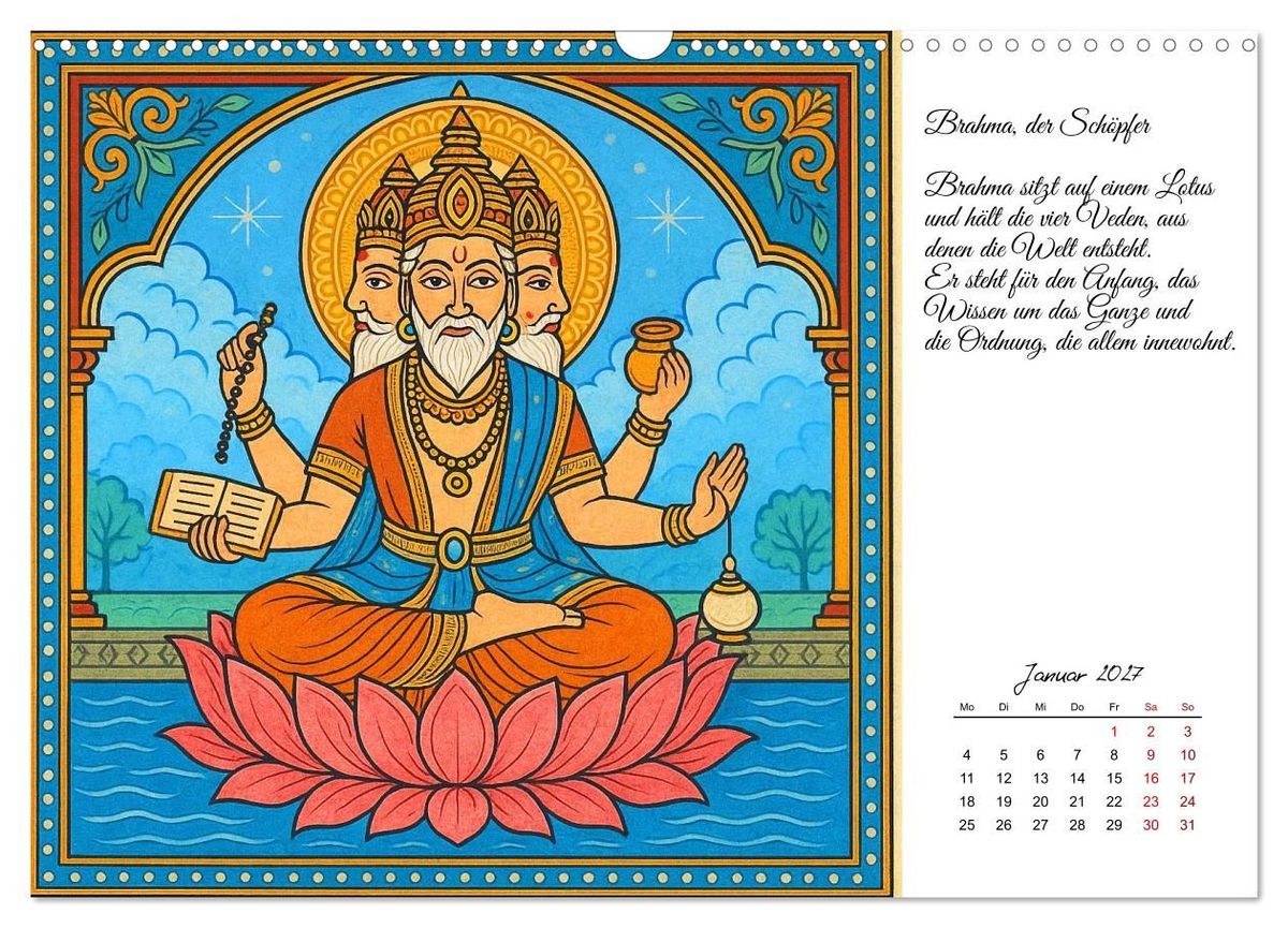 Weitere Ansicht: Götterwelten des Hinduismus (Wandkalender 2027 DIN A3 quer), CALVENDO Monatskalender | Kerstin Waurick, Calvendo