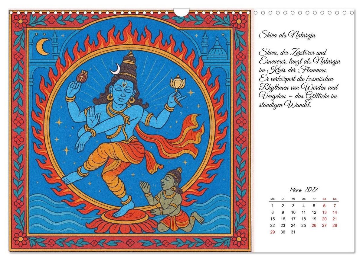 Weitere Ansicht: Götterwelten des Hinduismus (Wandkalender 2027 DIN A3 quer), CALVENDO Monatskalender | Kerstin Waurick, Calvendo