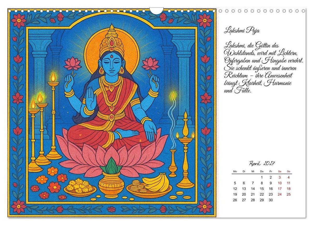 Weitere Ansicht: Götterwelten des Hinduismus (Wandkalender 2027 DIN A3 quer), CALVENDO Monatskalender | Kerstin Waurick, Calvendo