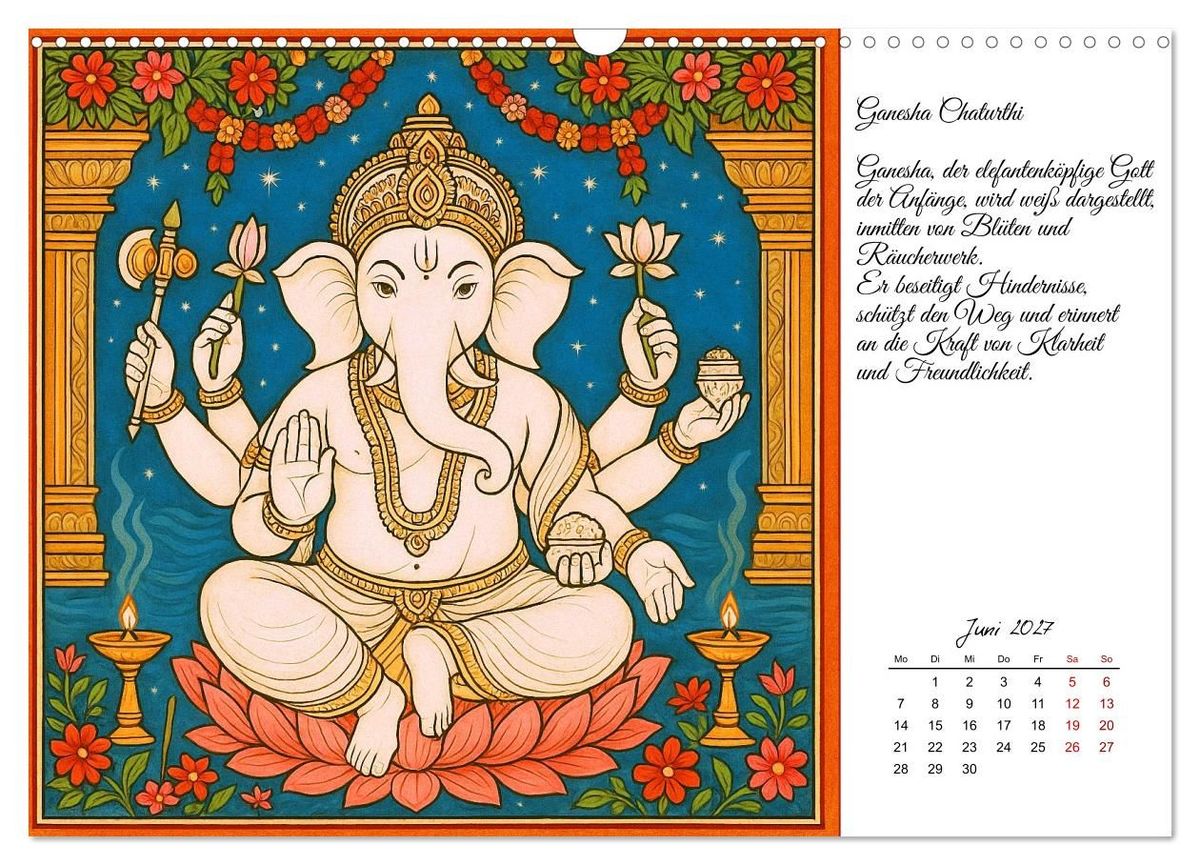 Weitere Ansicht: Götterwelten des Hinduismus (Wandkalender 2027 DIN A3 quer), CALVENDO Monatskalender | Kerstin Waurick, Calvendo