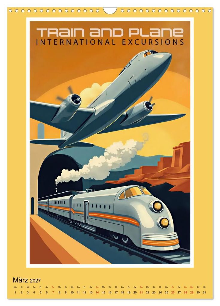 Weitere Ansicht: Art-Déco Vintage-Poster (Wandkalender 2027 DIN A3 hoch), CALVENDO Monatskalender | Werner Braun, Calvendo