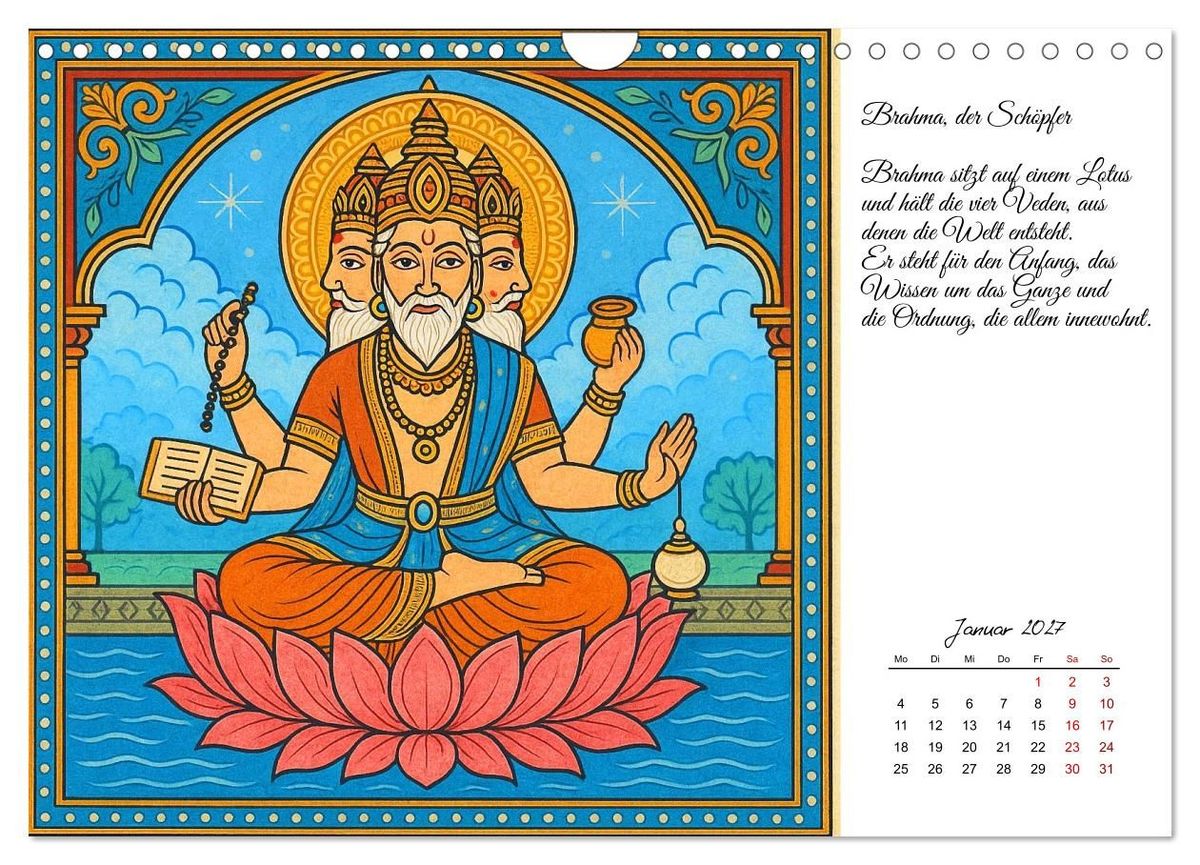 Weitere Ansicht: Götterwelten des Hinduismus (Wandkalender 2027 DIN A4 quer), CALVENDO Monatskalender | Kerstin Waurick, Calvendo