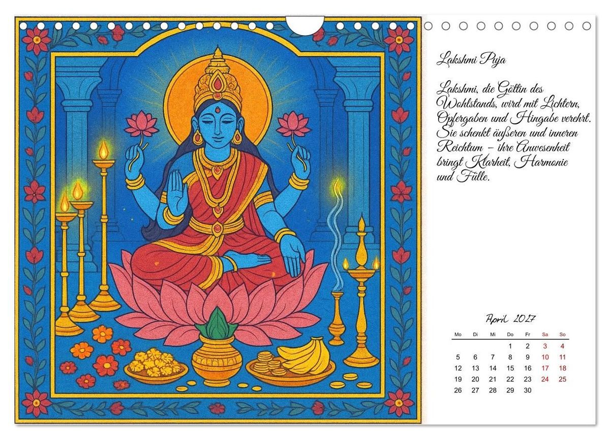 Weitere Ansicht: Götterwelten des Hinduismus (Wandkalender 2027 DIN A4 quer), CALVENDO Monatskalender | Kerstin Waurick, Calvendo