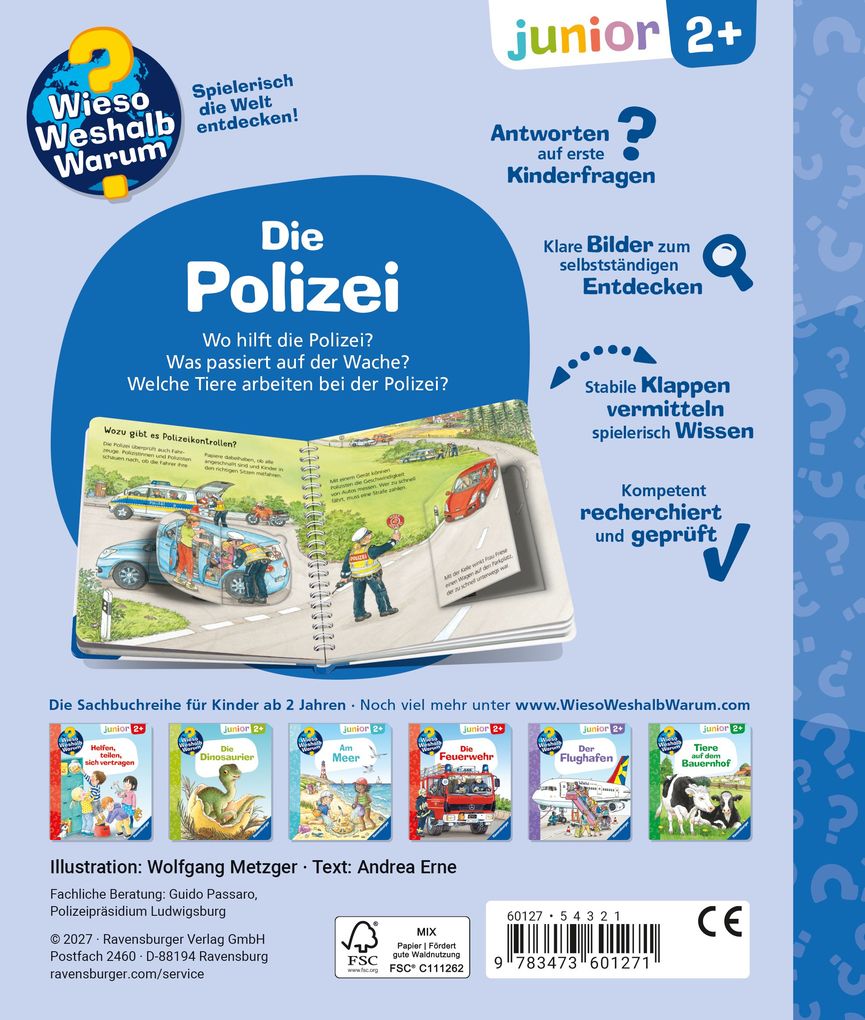 Weitere Ansicht: Wieso? Weshalb? Warum? junior, Band 18 - Die Polizei | Andrea Erne
