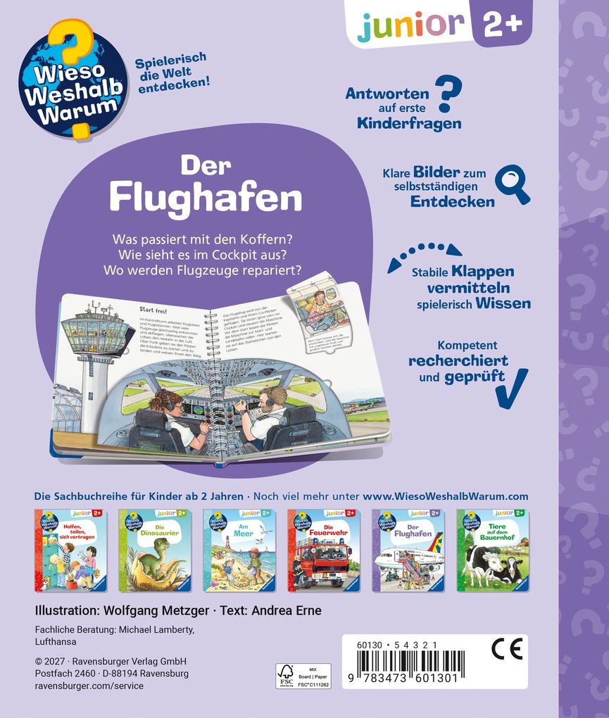 Weitere Ansicht: Wieso? Weshalb? Warum? junior, Band 3 - Der Flughafen | Andrea Erne