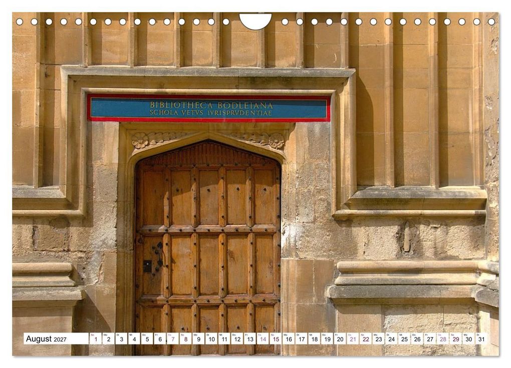 Weitere Ansicht: Oxford - die Harry Potter Stadt (Wandkalender 2027 DIN A4 quer), CALVENDO Monatskalender | Calvendo, ph