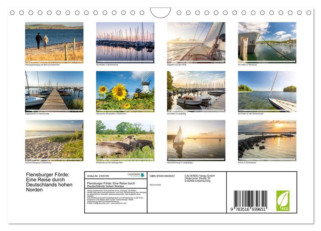 Weitere Ansicht: Flensburger Förde: Eine Reise durch Deutschlands hohen Norden (Wandkalender 2027 DIN A4 quer), CALVENDO Monatskalender | Calvendo, fotosvonlucke