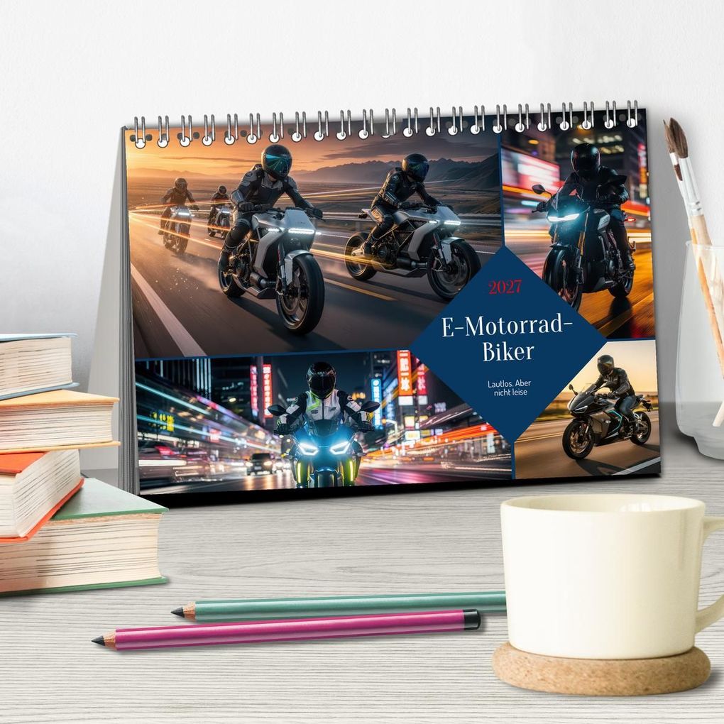 Weitere Ansicht: E-Motorrad-Biker (Tischkalender 2027 DIN A5 quer), CALVENDO Monatskalender | Torsten Irmer, Calvendo
