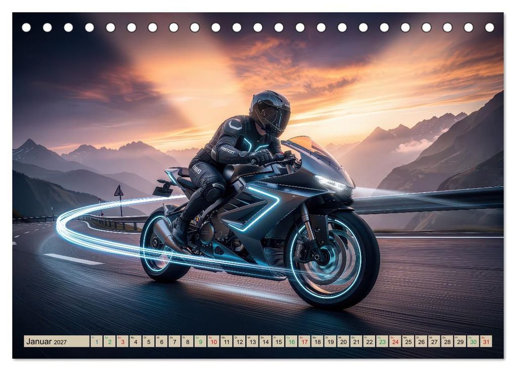 Weitere Ansicht: E-Motorrad-Biker (Tischkalender 2027 DIN A5 quer), CALVENDO Monatskalender | Torsten Irmer, Calvendo