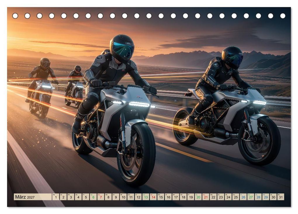 Weitere Ansicht: E-Motorrad-Biker (Tischkalender 2027 DIN A5 quer), CALVENDO Monatskalender | Torsten Irmer, Calvendo