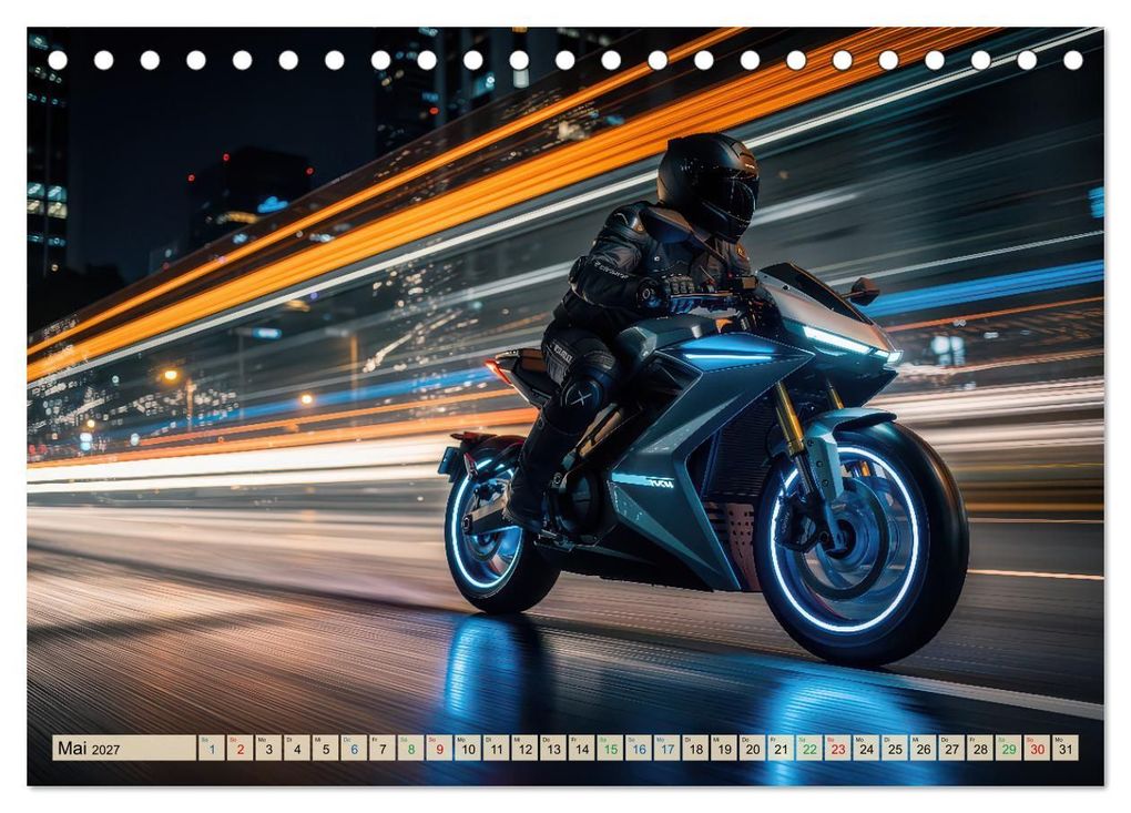 Weitere Ansicht: E-Motorrad-Biker (Tischkalender 2027 DIN A5 quer), CALVENDO Monatskalender | Torsten Irmer, Calvendo
