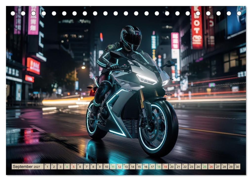 Weitere Ansicht: E-Motorrad-Biker (Tischkalender 2027 DIN A5 quer), CALVENDO Monatskalender | Torsten Irmer, Calvendo